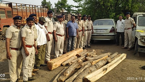 सागवन लाकुड जप्त,www.pudhari.news