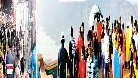 सातारा : महाबळेश्वर-पाचगणी पर्यटकांनी बहरलीसलग सुट्ट्यांमुळे गर्दी