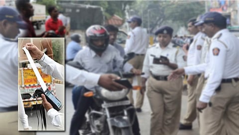 वाहतुक शाखेचा कारवाईचा बडगा