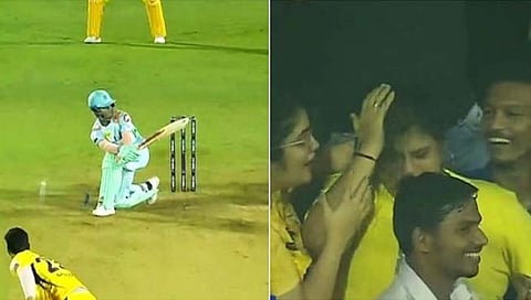 Ayush Badoni : आयुष बडोनीच्या षटकारानं फुटलं CSK समर्थक महिलेचं डोकं! (video)