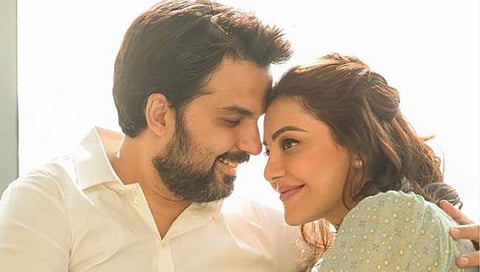 काजल अग्रवाल पतीसोबत