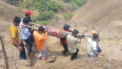 पुणे : राजगडावर मधमाश्यांचा पर्यटकांवर हल्ला ; दरीत कोसळून महिला गंभीर