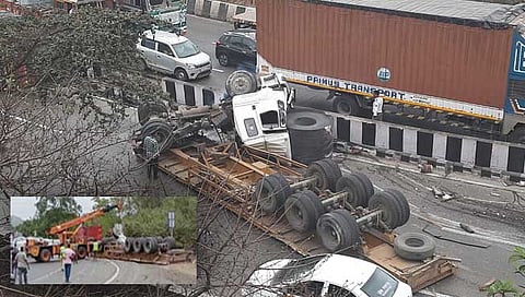 Accident : मुंबई पुणे एक्स्प्रेस हायवेवर भीषण अपघात!! ट्रेलर चालक जागीच ठार