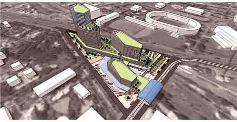 मल्टी मॉडेल ट्रान्सपोर्ट हबचे संकल्पचित्र.