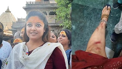 देवदर्शनास जाताना तनुश्रीच्या कारला अपघात