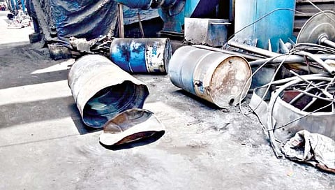 कुपवाड येथे केमिकल लिक्वीड बॅरेलचा स्फोट; कामगार ठार