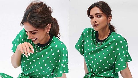 Cannes 2022 : ग्रीन पोलका डॉटमध्ये दीपिकाचे निखळ हास्य (video)