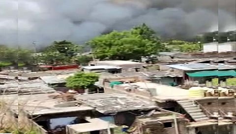 Nagpur : Massive fire at Mahakalinagar slum