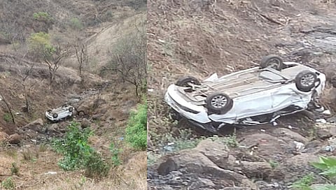Nashik : दीडशे फूट खोल दरीत कोसळली कार ; एक ठार, दोन गंभीर