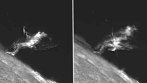 सूर्यावर उठली उंचच उंच वावटळ!