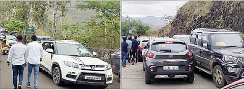 सिंहगड, खडकवासला, पानशेत धरण परिसरात पर्यटकांची झुंबड