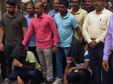 मुसेवाला ह्त्त्येप्रकरणी अटक करण्यात आलेल्या संतोष जाधव व नवनाथ सूर्यवंशीसह पुणे ग्रामीण पोलिसांचे पथक