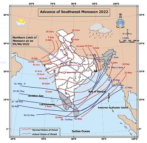 अरबी समुद्रात मान्सून 29 मे रोजी पोहोचला. मात्र, हवेचा दाब जास्त असल्याने तो अपेक्षेप्रमाणे रविवारी महाराष्ट्रात आला नाही. त्याउलट बंगालच्या उपसागराकडून वायव्य भारताकडे हवेचे दाब अनुकूल असल्याने तीन दिवसआधीच म्हणजे 2 जून रोजीच पोहोचला.