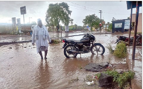 टाकळी हाजी परिसरात दमदार पाऊस; विजांचा कडकडाट व मेघगर्जनेसह पाऊस