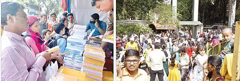 शाळा सुरू होण्यास दोन दिवस शिल्लक राहिल्याने अप्पा बळवंत चौकामध्ये शालेय साहित्यांच्या दुकानात पुस्तक, वह्या खरेदी करण्यासाठी बच्चे कंपनी व पालकांनी मोठी गर्दी केली होती. उन्हाळी सुट्या संपल्याने आणि शेवटचा रविवार असल्यामुळे राजीव गांधी प्राणिसंग्रहालयात पर्यटकांनी अशी अलोट गर्दी केली होती. (छाया : यशवंत कांबळे)