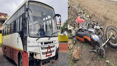 बीड : केज येथे मोटरसायकल- एसटी बसच्या अपघातात एक ठार, एक जखमी