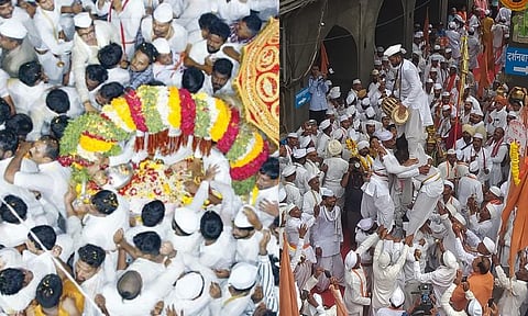 ‘ज्ञानोबा-माउली’च्या गजरात माउलींच्या पालखीचे प्रस्थान