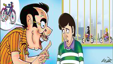 गड्या, रोज सायकलच बरी!