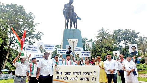 गोवा : काँग्रेसच्या निदर्शनात एकमेव आमदार