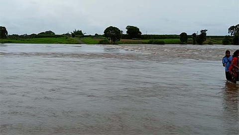 चिकोडी तालुक्यातील नद्यांच्या पाणी पातळीत १ फुटांनी वाढ; पावसाने ११७ घरांची पडझड