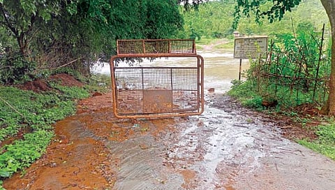बेळगाव : मोदगा येथील पूल पंधरा दिवसांपासून पाण्याखाली