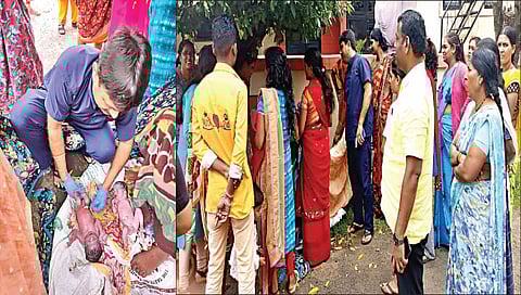 नाशिक : मोलमजुरी करणार्या महिलेची भररस्त्यात प्रसूती, जुळ्या मुलींचा जन्म