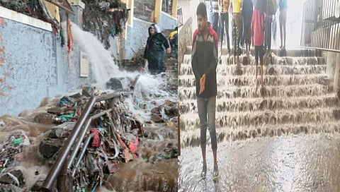 पावसाने सप्तशृंगीगडावरील भिंत कोसळली ; 4 भाविकांसह 2 लहान मुले गंभीर जखमी