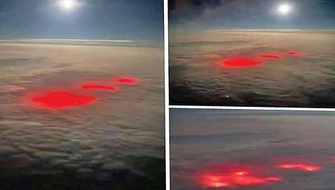 पायलटला आकाशात दिसला गूढ लाल प्रकाश