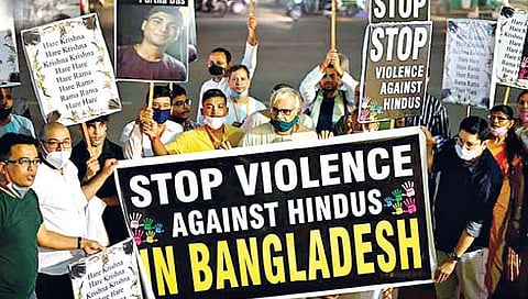 बांगला देशात हिंदूंची घरे, मंदिराची कट्टरपंथीयांकडून तोडफोड