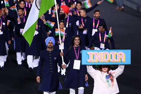 Commonwealth Games 2022 : राष्ट्रकुल स्पर्धेला बर्मिंगहॅममध्ये सुरुवात; सिंधू-मनप्रीत यांनी केले भारतीय संघाचे नेतृत्व