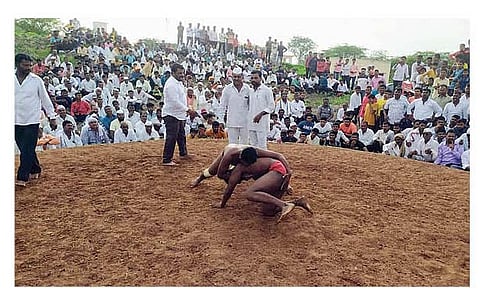 नगर : साकत खुर्दला कुस्त्यांचा थरार
