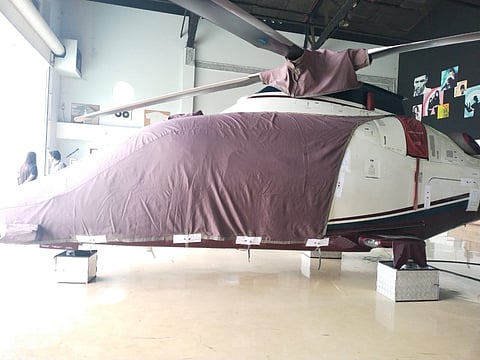 सीबीआयने जप्त केलेले भोसले यांचे हेलिकॉप्टर.