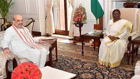 अमित शहा, स्मृती इराणी यांनी घेतली राष्ट्रपती मुर्मू यांची भेट