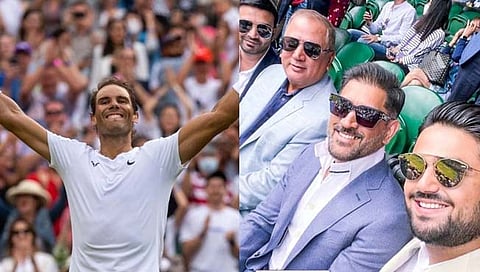 MS Dhoni Wimbledon : नदाल मारत होता, माही पाहत राहिला! विम्बल्डनमध्येही धोनीचा डंका