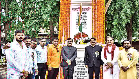 नाशिक : शहरातील अशोकस्तंभाला झळाळी