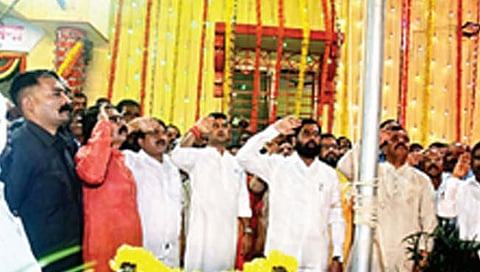 ठाणे : नोटीस बजावूनही विचारे, केदार दिघेंची सोहळ्याला हजेरी