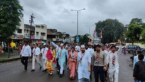 नाशिक : पंचवटीत कॉंग्रेसची आझादी गौरव पदयात्रा