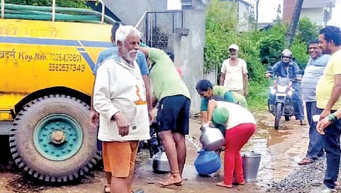 बेळगाव : ऐन पावसाळ्यात उडाली पाण्यासाठी त्रेधातिरपीट