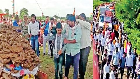 लातूर : हजारोंच्या उपस्थितीत जानवळ येथील जवानाला अखेरचा निरोप