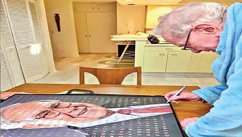 वॉरेन बफे यांचे हायटेक पोर्ट्रेट