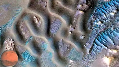 लाल ग्रह बनत आहे निळा?