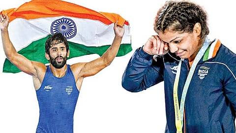 कुस्तीत पदकांचा पाऊस; तीन ‘सुवर्ण’सह एक ‘रौप्य’; दोन कांस्यपदक
