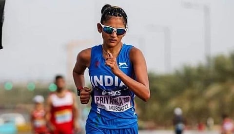 Commonwealth Games 2022 : प्रियांका गोस्वामीने दहा हजार मीटर चालण्याच्या स्पर्धेत पटकावले रौप्य पदक
