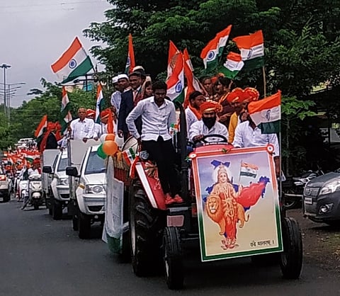 तळेगाव परिसरात स्वातंत्र्य दिन जयघोषात साजरा