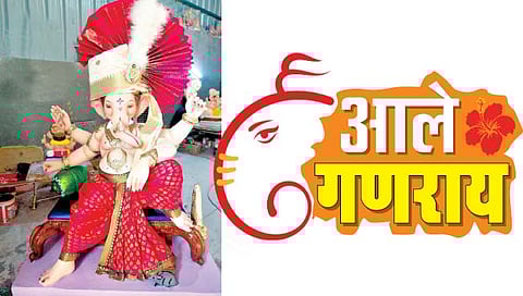 कोल्हापूर : बाप्पांना रेशमी वस्त्रांचा साज