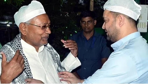 बिहारचे मुख्यमंत्री नितीश कुमार व राजेडी नेते तेजस्वी यादव (संग्रहित छायाचित्र )