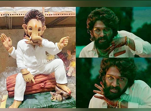 Ganeshotsav Pushpa Idols : गणपती बाप्पा ‘पुष्पा राज’च्या रुपात!