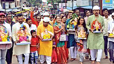 कोल्हापूर : मंगलमूर्ती मोरया, गणपती बाप्पा मोरया…