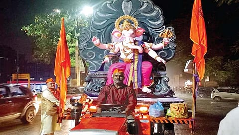 बेळगाव : मंगलमूर्तीचे जल्लोषी स्वागत