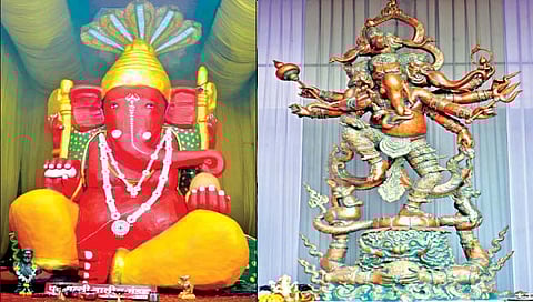 कोल्हापुरात वैशिष्ट्यपूर्ण अन् भव्य गणेशमूर्तींचे आकर्षण; तांत्रिक देखाव्यांवर भर, विसर्जन मिरवणुकीसाठी उद्या ड्रॉ